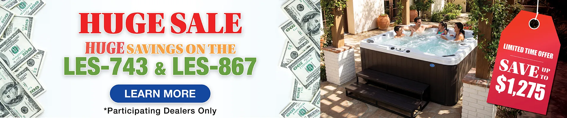 Calspas hot tub being used in a family setting - Carterville